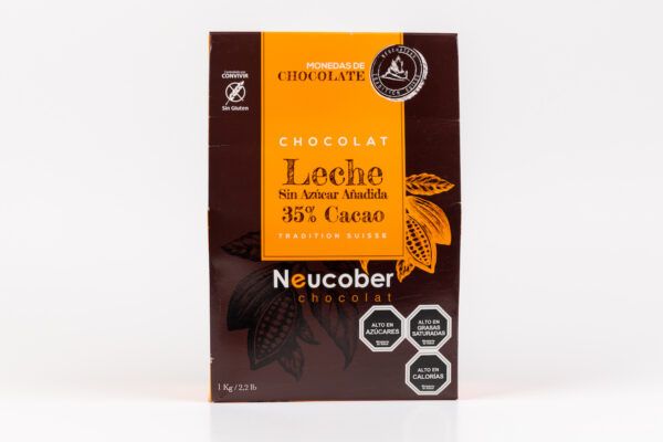 Chocolate Leche sin azucar añadida 35% Cacao NEUCOBER 01